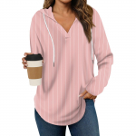 Naiste moodsad kapuutsid V-kaelusega pikkade varrukatega, tr&uuml;kitud n&ouml;&ouml;riga vabaaja topsid XL