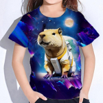 Lasteriided t&uuml;drukutele Capybara T-s&auml;rk t&uuml;drukutele Kawaii t&uuml;drukute suveriided Multifilmid T-s&auml;rgid 2024 Beebiriided 100