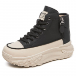 Libisemiskindlad naiste vabaaja poolsaapad s&uuml;giskevadel, libisemisvastased paelad, l&uuml;hikesed saapad, jalan&otilde;ud naiste mugavad k&otilde;rge &uuml;laosaga tossud 36