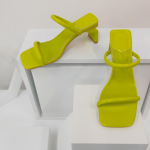 mood Uued Suured Naiste Kingad &Otilde;hukese Ruudukujulise K&otilde;rge Kontsaga Kingad Naistele Moodne Ruudukujulise Ninaga Seksikad Sussid Zapatos Mujer 2024 36 fluorestseeruv roheline v&auml;rv