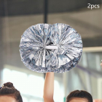 2 t&uuml;kki Cheerleading Pom Poms Cheerleader pomponid Cheerleader pomponid tantsuks Silvery