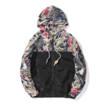 Floral Bomber Jacket Meeste Hip Hop Slim Fit Flowers Pilot Jacket Mantel meeste kapuutsiga jakid S