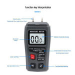 Puidu niiskusem&otilde;&otilde;tur &ndash; seinte, karpide ja puidu niiskusesisalduse m&otilde;&otilde;tmine. Tuvastage selle k&auml;ep&auml;rase t&ouml;&ouml;riistaga kuivus ja niiskus! must