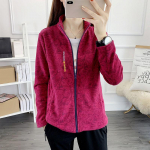 Naiste fliisist matkajakid, &otilde;uespordialad, ronimine, telkimine, tuulejoped, paksud soojad mantlid, pluss-suuruses S punane