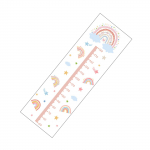 Laste kasvugraafiku seinakleebis Lasteaia multifilm Vikerkaare k&otilde;rguse joonlauaga seinakleebis lastetoa kaunistamiseks