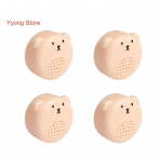 4 tk/komplekt Cartoon Bear deodorant niiskuskindel koipalli hoiukarp &uuml;mmargune v&auml;ikeste aukudega majapidamisriidekapp koipalli konteinerkarp kodutarbed aprikoosi