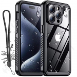 IP68 Shellboxi veekindel &uuml;mbris iPhone'ile 16 15 14 13 12 11 Pro Max XR XS Max 13Mini 15Plus alumiiniumist ujumistelefoni luksuskaas For iPhone 16 ProMax must