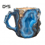 Mineraalkunstkristallidest valmistatud kohvikruus Elegantne mineraalkruus V&auml;rviline l&auml;bipaistev joogikruus Joogitee tassid Kingitus kodukontorisse 1pc lilla