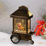 Christmas Snow Globe Decoration Lantern Decorative Glitter with Music Light up for Bronze Santa