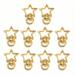 15 tk metallist p&ouml;&ouml;rlevad homaari k&uuml;&uuml;nised, t&auml;he-/kuu-konks, p&ouml;&ouml;rlev kaelapael, DIY tarvikud ehete valmistamise v&otilde;tmehoidja kuld