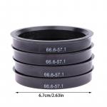 4tk auto plastikust rattarumm tsentraalsed r&otilde;ngad keskava 66,6-57,1 67,1-60,1 67,1-66,1 73,1-56,1 73,1-56,6 73,1-57,1 73,1-60,1 must A1