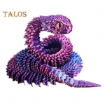 3D-prinditud madu kujukeste liigutatavad liigendid Madu kuju liigendatud loomamudel m&auml;nguasi kodukontori raamaturiiul t&ouml;&ouml;laua kaunistus 45cm