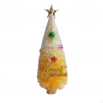 Christmas Tree Decoration in Mini Size, Snowy Bottle Brush for Indoor Blue Green 12.5cm