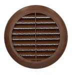 KOTARBAU&reg; Ventilatsiooniava 125 mm &Uuml;mar Pruun Lamelliga Rest Plastikust Toru&uuml;hendus Putukakaitse pruun