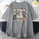 Meem Kassid Pusle T-s&auml;rk Naljakad R&otilde;ivad &Uuml;legabariidiline Harajuku Tr&uuml;kk T&auml;nav L&uuml;hikeste Varrukatega T-s&auml;rgid Suvine Puuvillane Naiste Topid Tees S