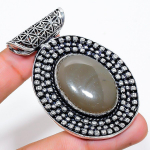 Montana Agate Handmade 925 Sterling Silver Jewelry Pendant 2.44 n5y44