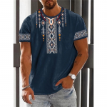 Aafrika etnilise mustriga T-s&auml;rk meestele Tribal Dashiki 3D prinditud s&auml;rgid Suvised vabaaja l&uuml;hikeste varrukatega T-s&auml;rgid &Uuml;markaelusega topid 6XL