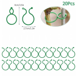 20/50/100 tk Plastikust aiaviinapuu kinnitusklambrid, lipsu taim komplektis pandla r&otilde;ngas aia tomati viinapuu konksu taimede tugit&ouml;&ouml;riist Green