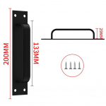 Ukse k&auml;epide alumiiniumsulamist uksek&auml;epide aknakapp r&otilde;du l&uuml;kandukse t&otilde;mbej&otilde;ud Puntsivabad t&otilde;mbed kapi m&ouml;&ouml;bel riistvara must