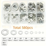 360/580 tk 304 roostevabast terasest lame seibide komplekt, t&auml;iuslik kodukaunistuseks, tehase paranduseks, k&ouml;&ouml;kidesse, poodidesse ja mujale 360Pcs valge