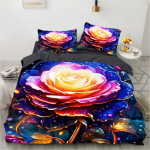 Punane roos tekikoti komplekt lilleline 23-osaline voodipesu &uuml;heinimesevoodi/kaheinimesevoodi/queen-size voodi/king-size voodi tekk/voodikate komplektid voodipesu pulmadeks AU Double 180x210cm