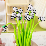 Cartoon Panda geelpliiats &ndash; pehme geel, dekompressiooniga kiikumine, &otilde;pilasauhind, praktilise kooli kirjatarvete kingitus 0.5mm, Cartoon Panda Shaking Pen