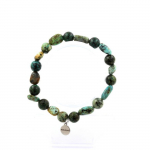Pierres et Min&eacute;raux. Bracelet Turquoise Africaine d'Afrique + Perles Turquoise Africaine 8 Fabriqu&eacute; en France.