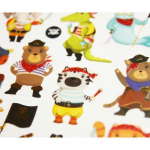 Autocollants - Animaux Pirates - Paillettes - 1,8 cm