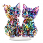 Kassipoegade lauakaunistus V&auml;rviline miniatuurne 2D-akr&uuml;&uuml;list topeltkassim&auml;rgiga loomakaunistus kodutoa lauakaunistuseks mitmev&auml;rviline