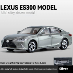 1/24 skaala Lexus ES300 suur luksuslik sedaan sulamist metallist valatud automudel heli ja valgusega tagasi t&otilde;mmatav seeria s&uuml;nnip&auml;evakingitus hall