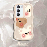 V&auml;rvitud muster Big Wave Edge pehme silikoon materjal Macaron telefoni &uuml;mbris p&otilde;rutuskindel kaitsev kummist korpus OnePlus Vivo Motorola Moto jaoks Motorola Moto G55 must