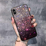 Luksuslik, j&auml;rk-j&auml;rgult vahetatav, t&auml;ielikult ehitud l&auml;ikiv teemanttelefoni&uuml;mbris iPhone'i 16 15 14 13 12 Pro Max XR jaoks Samsung S24 S23 S22 jaoks iPhone 16 Pro Max lilla