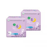 Organic Organic Wearing Overnight 2 pakk, 2 t&uuml;&uuml;pi, valige 1 (Keskmine 8P/Suur 8P) Organic Overnight Medium Size 2 Pieces