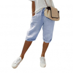 Naiste P&uuml;ksid Lahtised Paelpingutus Elastne V&ouml;&ouml;koht Vabaaja &Uuml;hev&auml;rvilised Taskukujundusega P&otilde;lvpikkusega P&uuml;ksid Igap&auml;evaseks Kandmiseks Sport Rannas XL taevasinine v&auml;rv