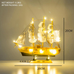 Loov purjekas mudel elutuba kodu dekoor kaunistus veinikapp veranda raamaturiiul laua kaunistus tuledega kingituseks