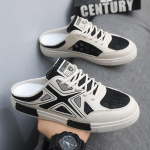 Suur suurus 47 Luksus Meeste Poolsussid Sandaalid Mugavad Hingavad Vabaajajalatsid Meeste Mood Tossud Vaba aeg Meeste Sussid Slaidid Jalatsid Meesed 45 must