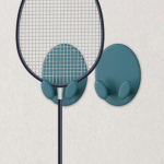 2 Parts Badminton Racket Hook Wall -mounted Racks Easy to Install. hall v&auml;rv
