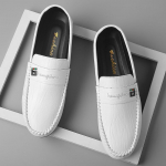 Kevad S&uuml;gis Meeste Kleitkingad Valged Loaferid Nahast Vabaajajalatsid Pealepandavad Mokassiinid Zapatos Casuales Disainer Loaferid Meestele 41 valge