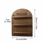 1TK Puidust hoiuriiul P&otilde;hjamaade lauakaunistus Loominguline kaarjas v&auml;ljapanekualus Multifunktsionaalne &uuml;mmarguse kaare kujuline Retro 2 v&auml;rvi