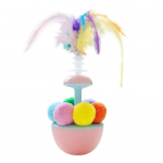 Interaktiivne vurriga kassi m&auml;nguasi sulgede ja pl&uuml;&uuml;sist pallidega, vurriga kassi kiusamise m&auml;nguasi, isem&auml;ngiv sulgedega kiusamise pulk siseruumides elavatele kassidele, &auml;revuse ja igavuse leevendaja C