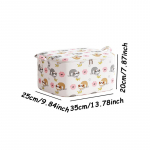 1 tk Suure mahutavusega riiete hoiukoti korraldaja tugevdatud k&auml;epidemega tekkide jaoks, kokkupandav lukuga hoiukotiga