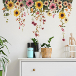 V&auml;rvitud V&auml;ikesed Lilled Rohelised Lehed Kodu Taust Seina Kaunistamine Seinakleebised 30*60cm/fun-b150