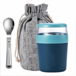 500 ml l&otilde;unapott kokkupandava lusikaga Kaasaskantav kerge lekkekindel toidupurk 316 roostevabast terasest