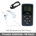 Tasku DAB/DAB+ FM digitaalraadio Bluetooth MP3-m&auml;ngija LCD-ekraan Mini raadiovastuv&otilde;tja Kaasaskantav FM-raadio K&otilde;lar k&otilde;rvaklapiga must