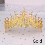 Euroopa Pruut Sulam Teemant P&auml;rl Kroon Tiarakroon F&ouml;&ouml;niks Juukseaksessuaarid Rhinestone Highlight