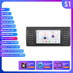 Hizpo 7-tolline 2-DIN Android 13 autode multimeediam&auml;ngija BMW X5 11 E53 E39 M5 1996-2003 jaoks Stereo GPS-navigatsiooniga Heli Intelligentne Carplay 4G Autoraadio S1 8Core 3G 32G AI
