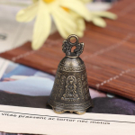 Antiikne kelluke Hiina miniskulptuur Pray Guanyin Buddha Bell Shui Feng Bell pronksi
