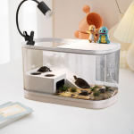 Akvaarium kilpkonnadele, koos p&auml;ikesev&otilde;tukoha ja katetega Roomajad Beige Large