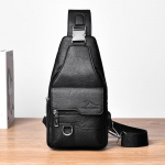Meeste rindkere kott USB-disainiga messenger-seljakott Retro kangast &otilde;lakott Messenger-kott Spordikott 16cm*8cm*31cm must