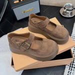 Naiste kingad Mary Janes 2025 Suvi Vabaaja Mokassiinid Platvorm Mugavad Libisemiskindlad Mood V&auml;lisjalatsid Briti Stiil 36 khaki